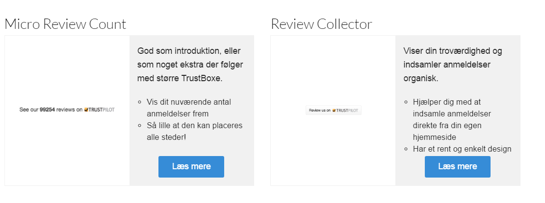 hc da articles Oversigt over funktioner inkluderet i Trustpilot Free hc da articles Oversigt over funktioner inkluderet i Trustpilot Free