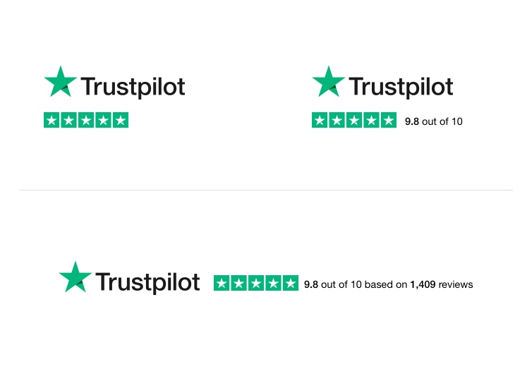 Laat zien dat je bedrijf op Trustpilot te vinden is en toon je TrustScore e...